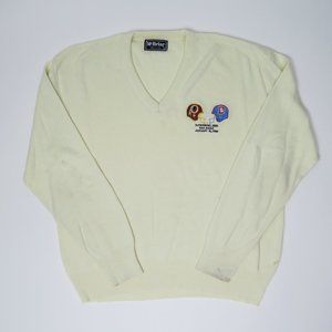 Vintage 80s Superbowl XXII 1988 Washington Redskins Denver Broncs Sweater